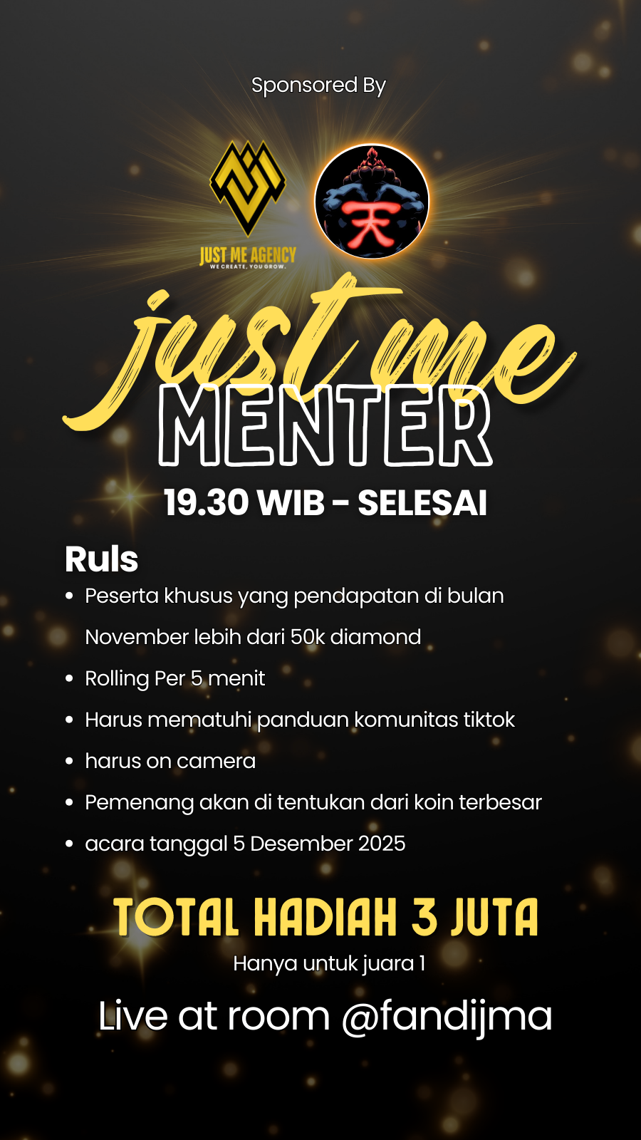 JUST ME MENTER SESSION 1