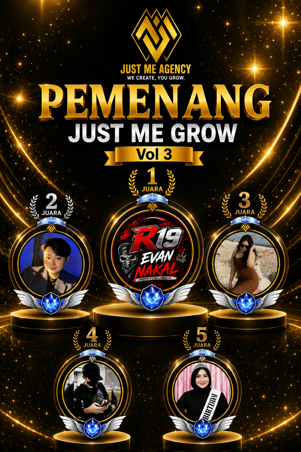 PEMENANG EVENT JUST ME GROW Vol 3