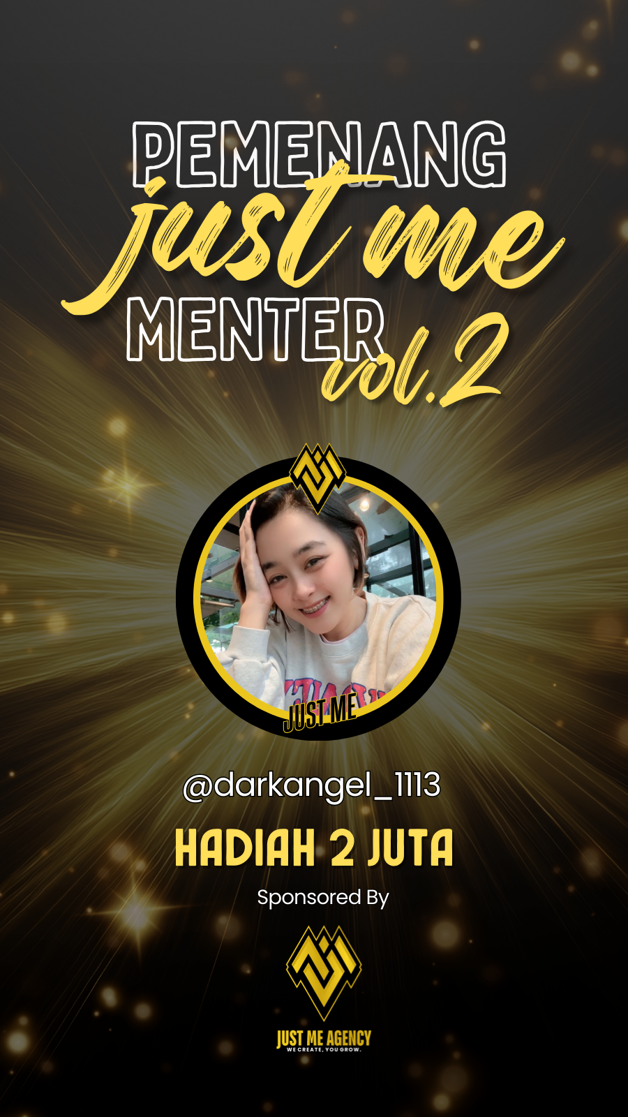 PEMENANG EVENT JUSTME MENTER VOL.2